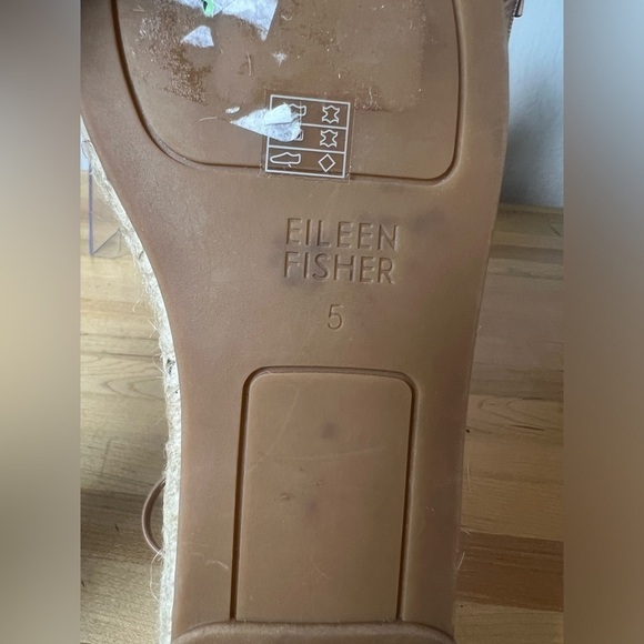 Eileen Fisher Lace Elastic Criss Cross Straps Leather Espadrille Blush Pink Sz 5 - Picture 8 of 10